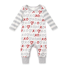 Load image into Gallery viewer, Baby's Valentine X'S &amp; O'S Cotton Romper
