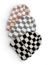 Load image into Gallery viewer, Baby's First Hat, Tan/Warm White Checkerboard
