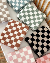 Load image into Gallery viewer, Phufy® Bliss Checkerboard Blanket, Cocoa
