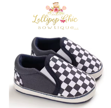 Load image into Gallery viewer, Baby Boy First Walkers Checkered Shoes Sneakers

