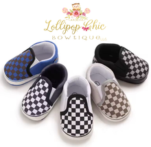Load image into Gallery viewer, Baby Boy First Walkers Checkered Shoes Sneakers
