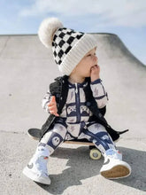 Load image into Gallery viewer, Boys Sleepers With Double Zippers - Black Check Video Game
