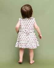 Load image into Gallery viewer, Mia Block Print Floral Baby Dress + Bloomer (Linen Blend)
