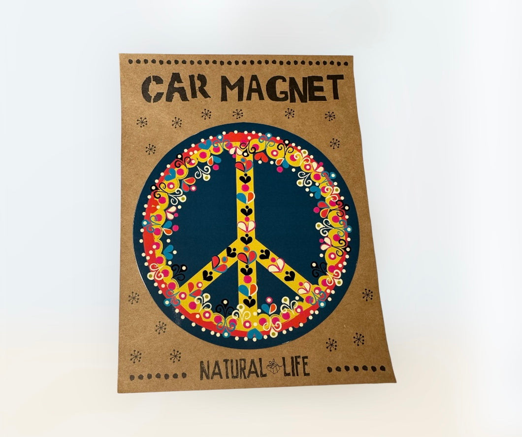 PEACE SIGN CAR MAGNET