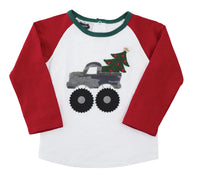 Load image into Gallery viewer, Holiday Camo Truck with Christmas Tree Tee Shirt
