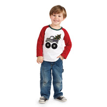 Load image into Gallery viewer, Holiday Camo Truck with Christmas Tree Tee Shirt
