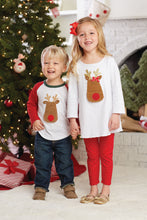 Load image into Gallery viewer, GIRL REINDEER TOP WITH OPENING MOUTH FLAP OF COOKIES

