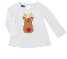 Load image into Gallery viewer, GIRL REINDEER TOP WITH OPENING MOUTH FLAP OF COOKIES
