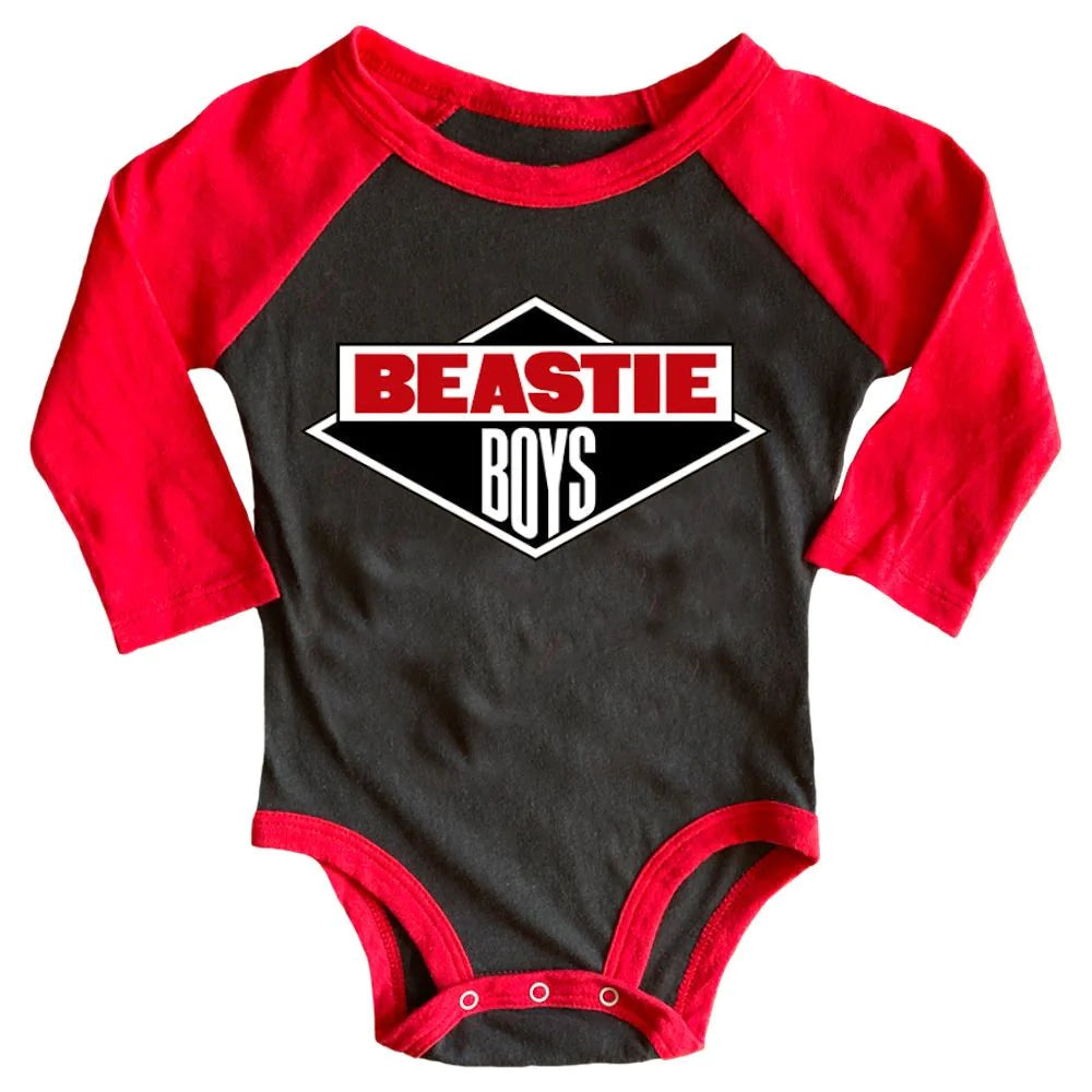 BEASTIE BOYS ONESIE BLACK WITH RED SLEEVES