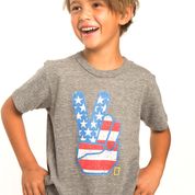 Short Sleeve Peace Finger T-Shirt