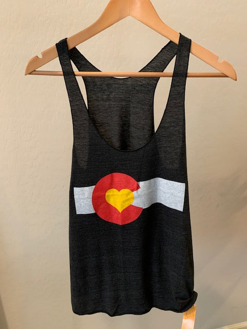 Colorado Love:Dark Charcoal Grey Colorado Love Tank