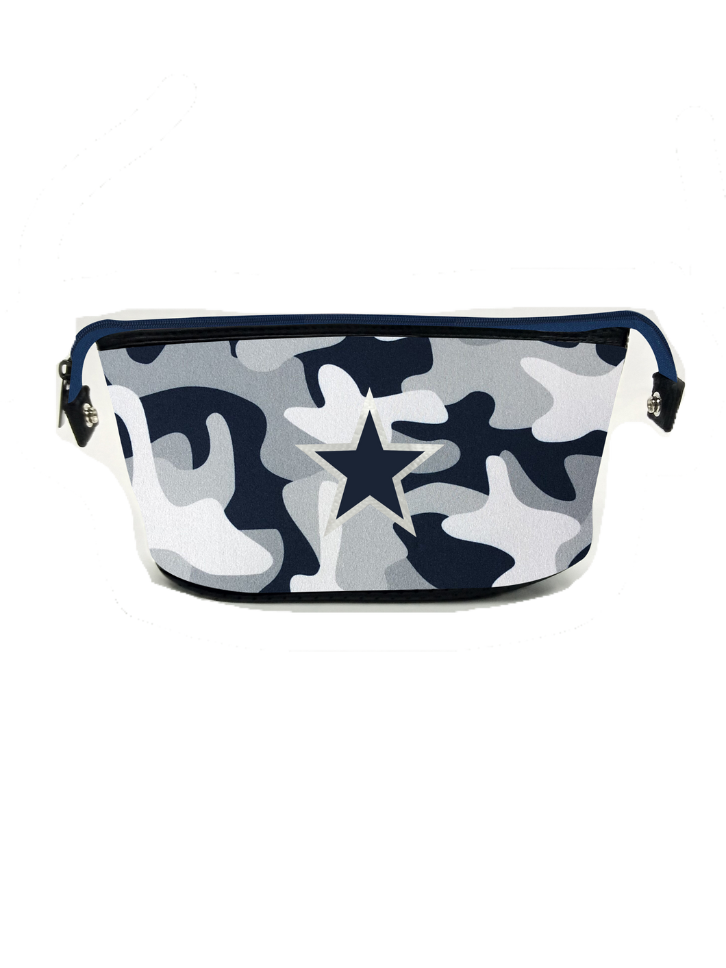ERIN NAVY CAMO WITH STAR COSMETIC BAG