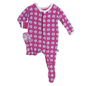 KICKEE PANTS BEACH BALL PRINT FOOTED PAJAMAS