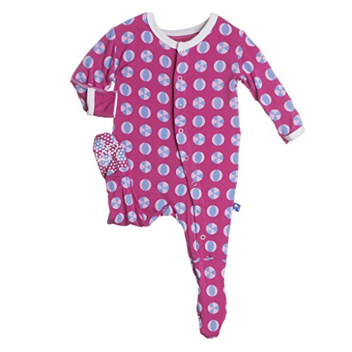 KICKEE PANTS BEACH BALL PRINT FOOTED PAJAMAS