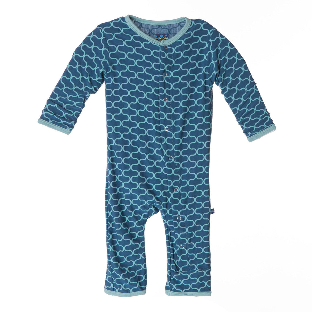 Kickee Pants Jade Lattice Coverall