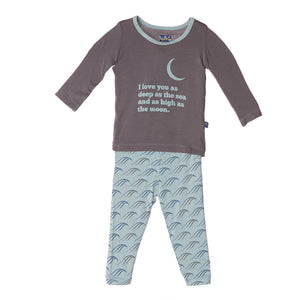 Kickee Pants JADE TIDE Long Sleeve Pajama Set