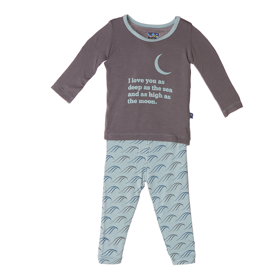 Kickee Pants JADE TIDE Long Sleeve Pajama Set