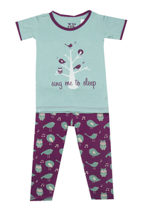 Kickee Pants Melody Singing Bird Short Sleeve Pajama Set