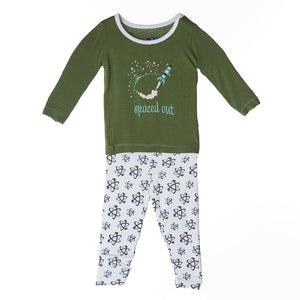 Kickee Pants Long Sleeve Natural Orbit Pajama Set