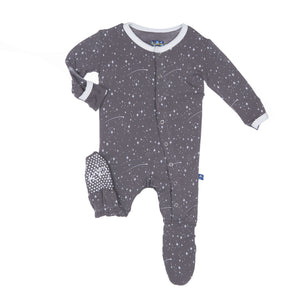 Kickee Pants Rain Shooting Stars Long Sleeve Footie Pajama Set