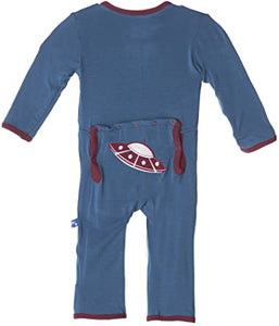 Kickee Pants Twilight Space Long Sleeve Appliqué Coverall Pajamas
