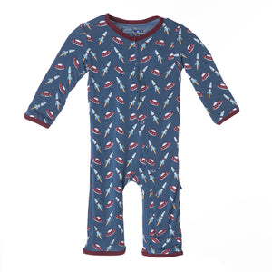 Kickee Pants Twilight Space Print Long Sleeve Coverall