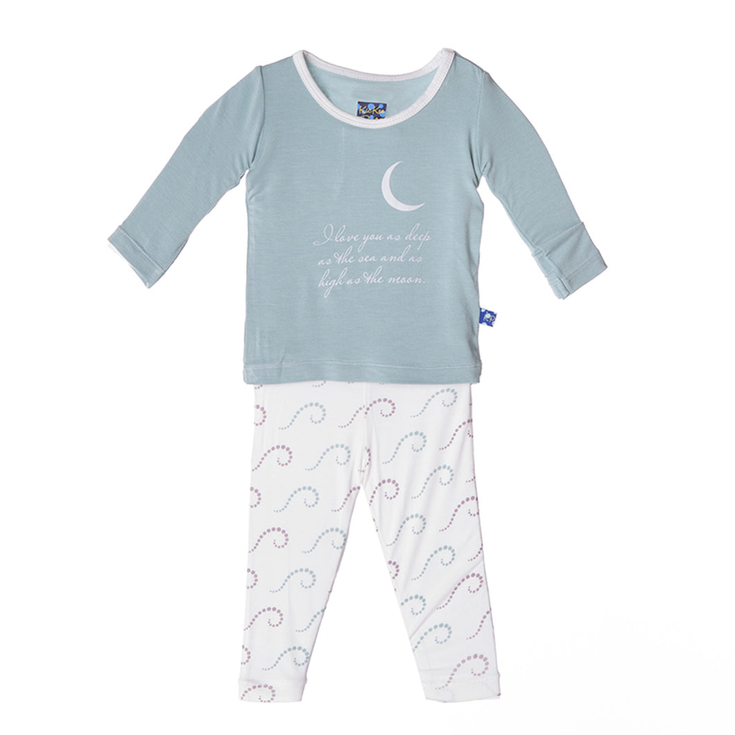 Kickee Pants Natural Tide Long Sleeve Two Piece Pajama Set
