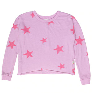 LILAC TERRY SWEATSHIRT WITH STARS