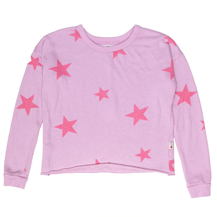 LILAC TERRY SWEATSHIRT WITH STARS