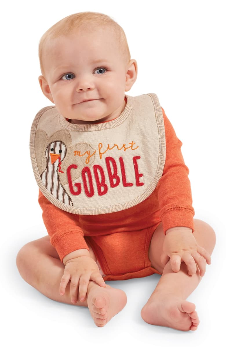 Mud Pie:My First Turkey Thanksgiving Gobble Unisex Bib