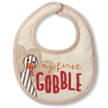 Load image into Gallery viewer, Mud Pie:My First Turkey Thanksgiving Gobble Unisex Bib
