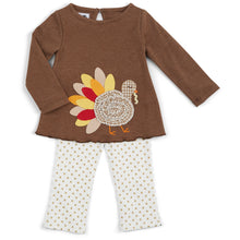 Load image into Gallery viewer, Mud Pie|Thanksgiving Holiday Turkey Tunic Two Piece Set
