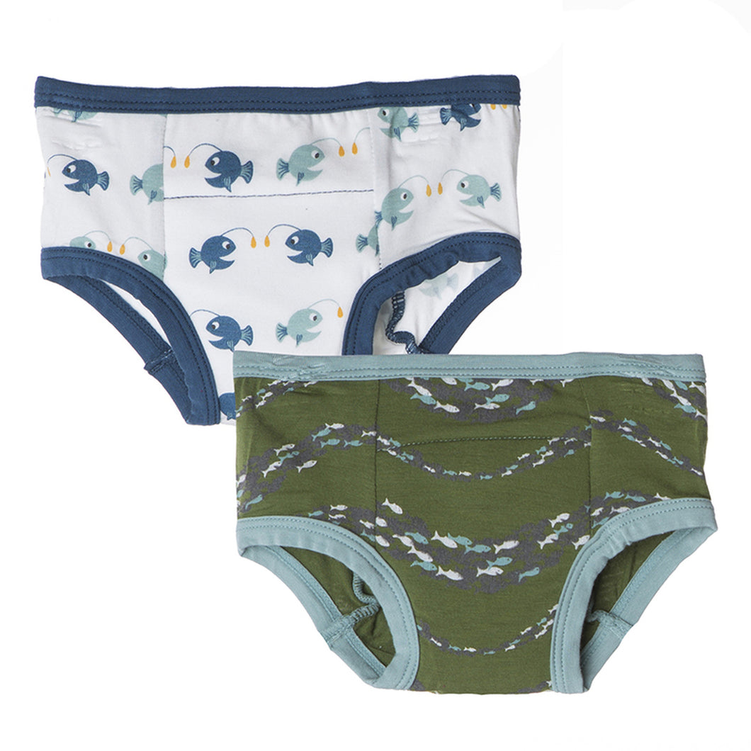 Natural Angler Fish and Moss Schooling Fish Training Pants
