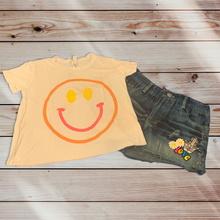 Load image into Gallery viewer, 3 COLOR WHITE SMILEY FACE TEE SHIRT
