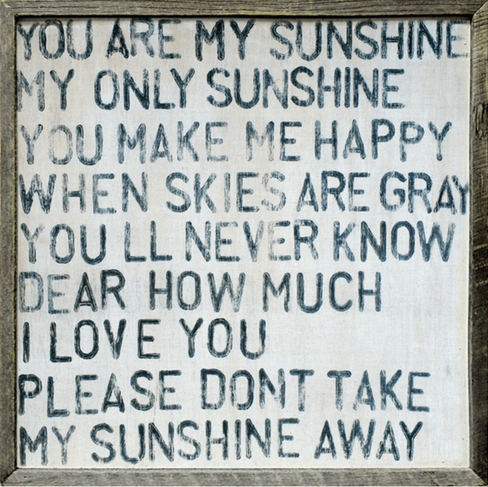 YOU ARE MY SUNSHINE VINTAGE ARTWORK