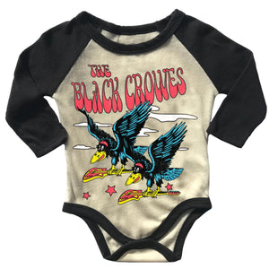 BLACK CROWES LONG SLEEVE RAGLAN ONESIE