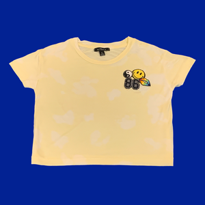 YELLOW TIE DYE PATCH TEE
