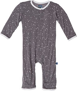 Kickee Pants Rain Shooting Stars Long Sleeve Appliqué Coverall