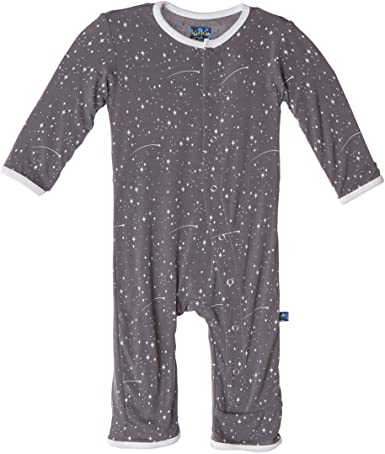 Kickee Pants Rain Shooting Stars Long Sleeve Appliqué Coverall