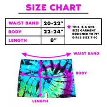 Load image into Gallery viewer, SWIRL TIE DYE DANCE/CHEER BOY SHORTS
