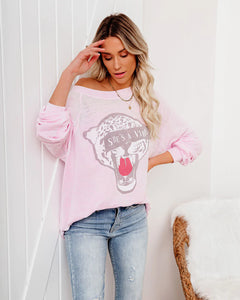 SHE IS A VIBE CHEETAH SWEATSHIRT